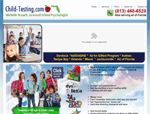 Tablet Screenshot of child-testing.com